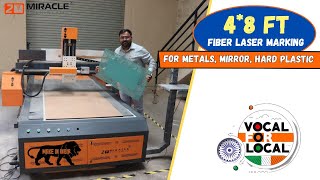 48 Feet Fiber Laser Marking Machine XY had Movement  mirror coating remover  Miracle Machineries [upl. by Irrak]