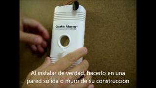 Como instalar el Quake Alarm en la pared  alarma detector de terremotos sismos [upl. by Dani]