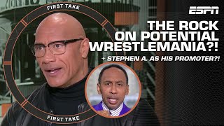 The Rock on potential WrestleMania vs Roman Reigns Stephen A as his promoter 👀  First Take [upl. by Ingrid]