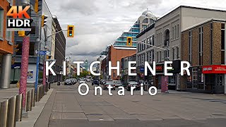 4K Kitchener Ontario A Virtual Walking Tour Of Kitchener Downtown 4K HDR 60 FPS [upl. by Ahsirkal]