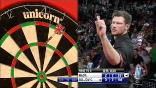 Darts WM 2011 Mensur Suljovic AUT schlägt James Wade ENG  Nr 2 der Welt [upl. by Ehpotsirhc]