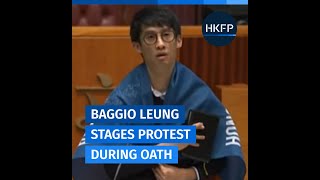 Youngspirations Sixtus quotBaggio Leungquot takes his oath at the Hong Kong legislature [upl. by Anohs121]