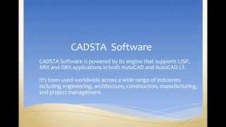 CADSTA Software load LISP ARX amp NET apps in AutoCAD amp AutoCAD LT [upl. by Jourdain]