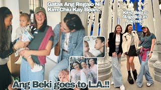 ANG BEKI IN LOS ANGELES 😍 BELA KIM ANGELICA NAG UNIVERSAL STUDIOS REGALO NI KIM KAY BEAN AY GATAS [upl. by Anoi868]