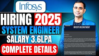 Infosys Biggest Hiring 2025  Role System Engineer  Salary 36LPA [upl. by Lebasy]