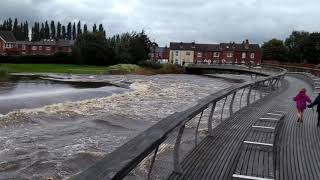 High water levels  River Aire Castleford 20092019 [upl. by Allveta119]