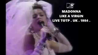 Madonna  Like a Virgin  Live Totp Uk  1984 [upl. by Cockburn]