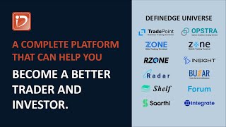 Definedge Universe A complete platform that can help you become a better trader and investor [upl. by Anelav]