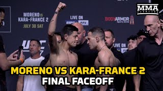 Brandon Moreno vs Kai KaraFrance Final Faceoff  UFC 277  MMA Fighting [upl. by Aihseit]