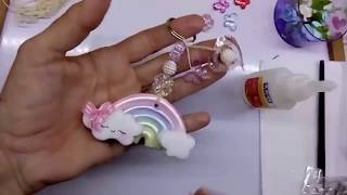 Diy Chaveiro arco iris  Resumão da live do dia 130418 [upl. by Legir]