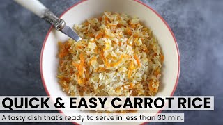 Quick amp Easy Carrot Rice Recipe  Food From Portugal [upl. by Reed]