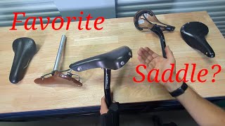 Comparing 5 Leather Bicycle Saddles Brooks vs Selle Anatomica Berthoud Velo Orange Chromag [upl. by Lola]