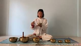 CHAKRA TUNEUP MEDITATION WITH MANTRA MUNDRA AND TIBETAN SINGING BOWL IN 440HZ  C  B [upl. by Aittam]