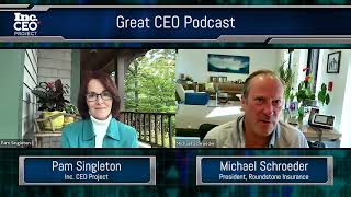 Great CEO Podcast Pam Singleton with Michael Schroeder of Roundstone Insurance [upl. by Anidem]