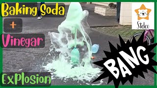 The BIGGEST Baking Soda and Vinegar EXPLOSION  Easy Science for Kids [upl. by Ck]