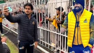 Babar Azam amp Saim Ayub Take Selfie with Fans Rawalpindi Stadium  PSL [upl. by Ainat558]