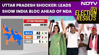 UP Election Results 2024  Uttar Pradesh Shocker Leads Show INDIA Bloc Ahead Of NDA [upl. by Lashonda]