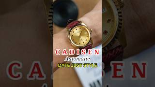 Cadisen Automatic 36mm Gold Miyota 8215 Movement WR 5atm Date Just Style cadisen datejust [upl. by Rosina]