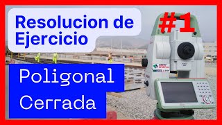 Resolución de ejercicio muy facil  CALCULO DE POLIGONAL  CUADRO DE DATOS [upl. by Anhej318]