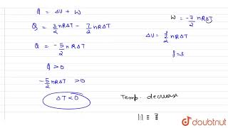 A monatomic gas undergoes a thermodynamic process such that Tprop V27T  temperature and V [upl. by Ru]