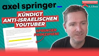 Arbeitsgericht Berlin Springer Konzern kündigt wegen antiisraelischem Youtube Video [upl. by Rede999]