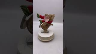 Vintage Otagiri Mouse Ice Skating Skaters Waltz Ceramic Music Box Japan shorts [upl. by Gerita]