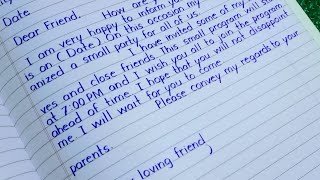 Letter To Your Friend  FormalInformal Letter Writing In English  Beautiful Handwriting [upl. by Pylle]