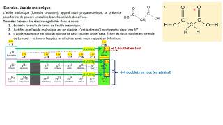 TERMpé Exercice Lacide malonique [upl. by Tiffa]