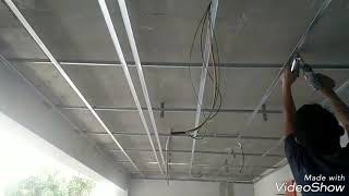 Gypsum Ceiling Work [upl. by Etnoed]