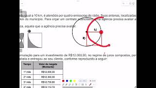 Q28 Um município que tem a forma de um quadrado de lado igual a 10 km é atendido por quatro emiss [upl. by Andeee]