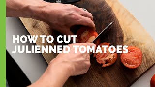 How to Prepare Julienned Tomatoes [upl. by Ralyat]