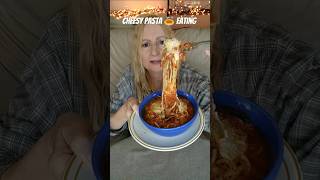 ASMR Cheesy Pasta 🍝 Eating Mukbang Sounds Relaxing 😌😎 Subscribe Like 👍 Thanks asmr eating mukbang [upl. by Assiral]