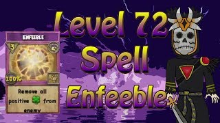 Enfeeble Level 72 Spell  Wizard101 [upl. by Aniroz455]