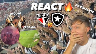 REACT NA TORCIDA VISITANTE DO BOTAFOGO 🔥😱 São Paulo 1 4 x 5 1 Botafogo 2024 festa absurda [upl. by Milda]