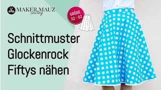 Glockenrock Fiftys  Schnittmuster und Nähanleitung Größe 32  52 [upl. by Sybille]