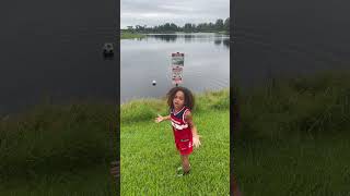 Son Kicks Soccer Ball in alligator lake 😳😳 shorts [upl. by Naylor]