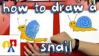 How To Draw A Snail for young artists [upl. by Oirotciv669]