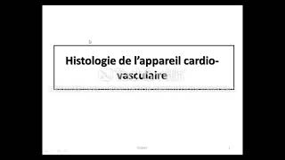 histologie de lappareil cardiovasculaire  partie 1 [upl. by Ztnaj]