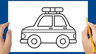 Comment dessiner une voiture de police étape par étape [upl. by Jarret]