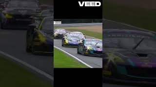 Three Cars Collide At Brands Hatch  British GT 2024 [upl. by Atat404]