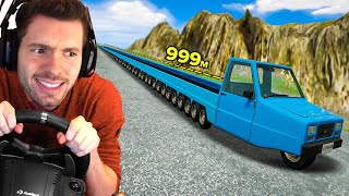 Fugindo com um carro de 64 RODAS no BeamNG Drive [upl. by Baelbeer]