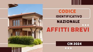 CIN AFFITTI BREVI come ottenere il CODICE identificativo nazionale [upl. by Rosemaria]