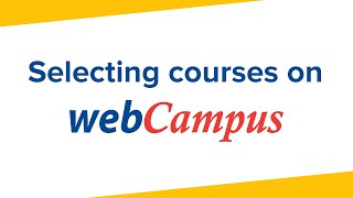 Selecting courses on webCampus [upl. by Wertz]