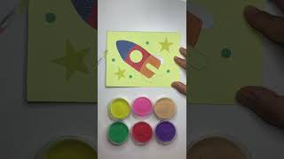 Coloring Sand Art of a Spaceship – Fly High into Space coloredsand relaxing magicsand [upl. by Sweatt]