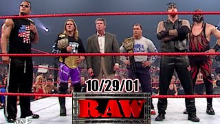 WWF RAW  October 29 2001 Full Breakdown  Vince Picks Team WWF  Kurt Angle Turns To Join Alliance [upl. by Haran]