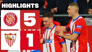 GIRONA FC 5  1 SEVILLA FC  RESUMEN  LALIGA EA SPORTS [upl. by Glassman]