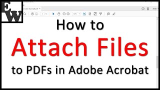 How to Attach Files to PDFs in Adobe Acrobat Older Interface [upl. by Ordnasil784]