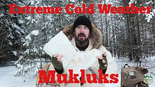 Extreme Cold Weather Mukluks Military Surplus Perfect for Snowshoeing [upl. by Anauqahc]