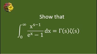 Derivation of a beautiful result that connects Gamma and Riemann zeta functions [upl. by Alrak666]