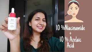 Chemist at Play 10 Niacinamide  10 Azelaic Acid for Acne control Serum Review India [upl. by Lowenstern]